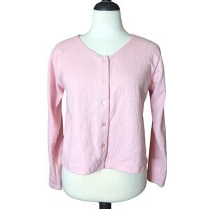 Vintage Pink Floral Design Cardigan Size L